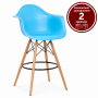 Стілець Тауер Вуд Eames барний високий блакитний