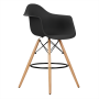 Стілець Тауер Вуд Eames барний високий чорний